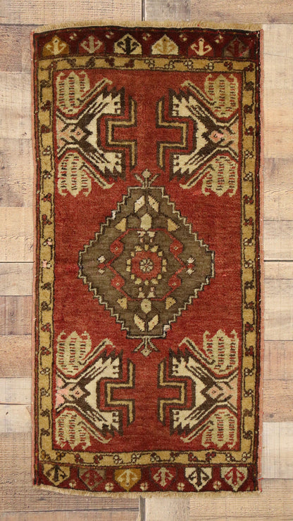 2 x 3 Vintage Turkish Yastik Rug 51509