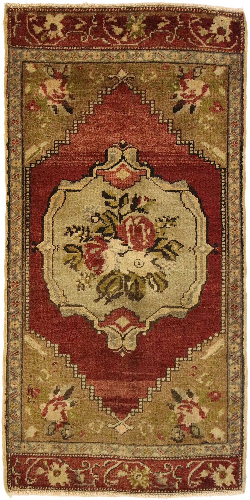 2 x 3 Vintage Turkish Yastik Rug 51510