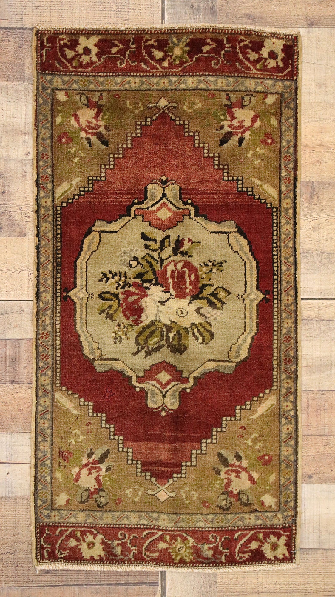 2 x 3 Vintage Turkish Yastik Rug 51510