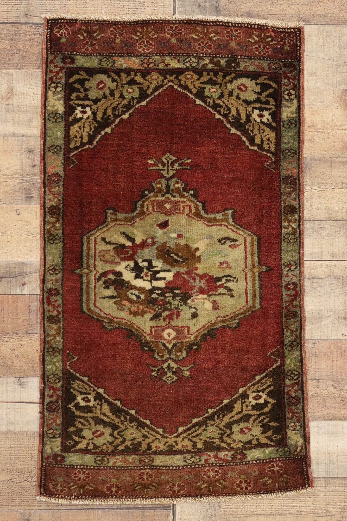 2 x 3 Vintage Turkish Yastik Rug 51512
