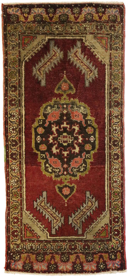 2 x 3 Vintage Turkish Yastik Rug 51513