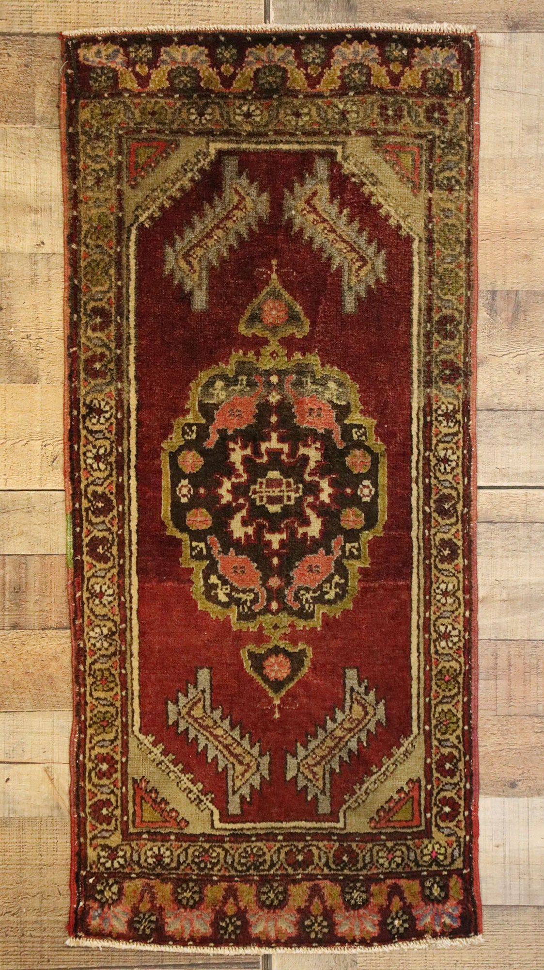 2 x 3 Vintage Turkish Yastik Rug 51513