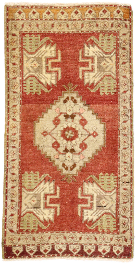 2 x 3 Vintage Turkish Yastik Rug 51514