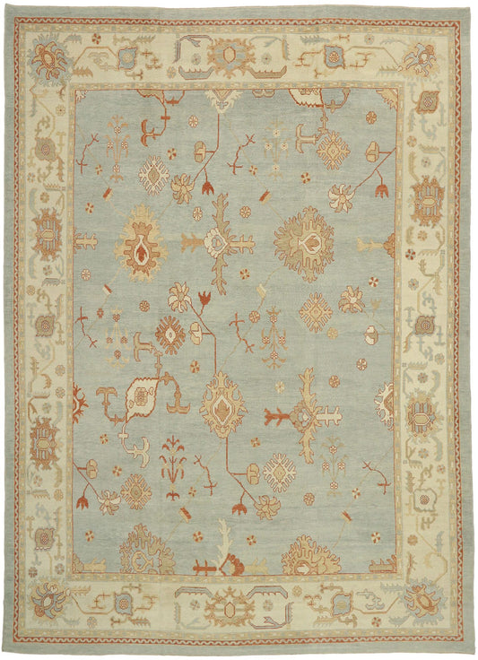12 x 17 Modern Turkish Oushak Rug 51518