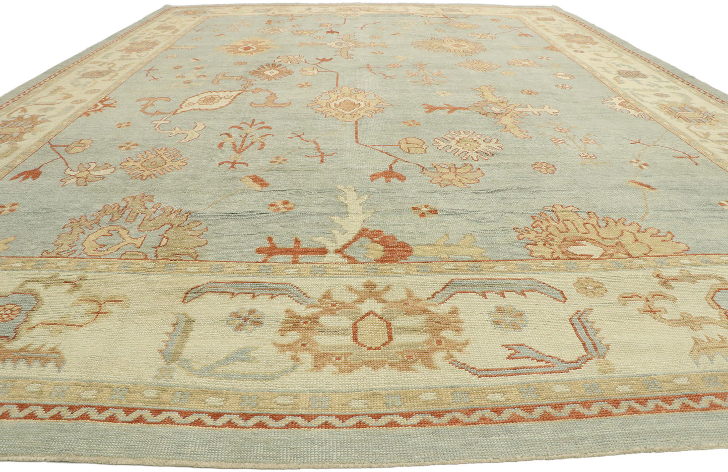 12 x 17 Modern Turkish Oushak Rug 51518
