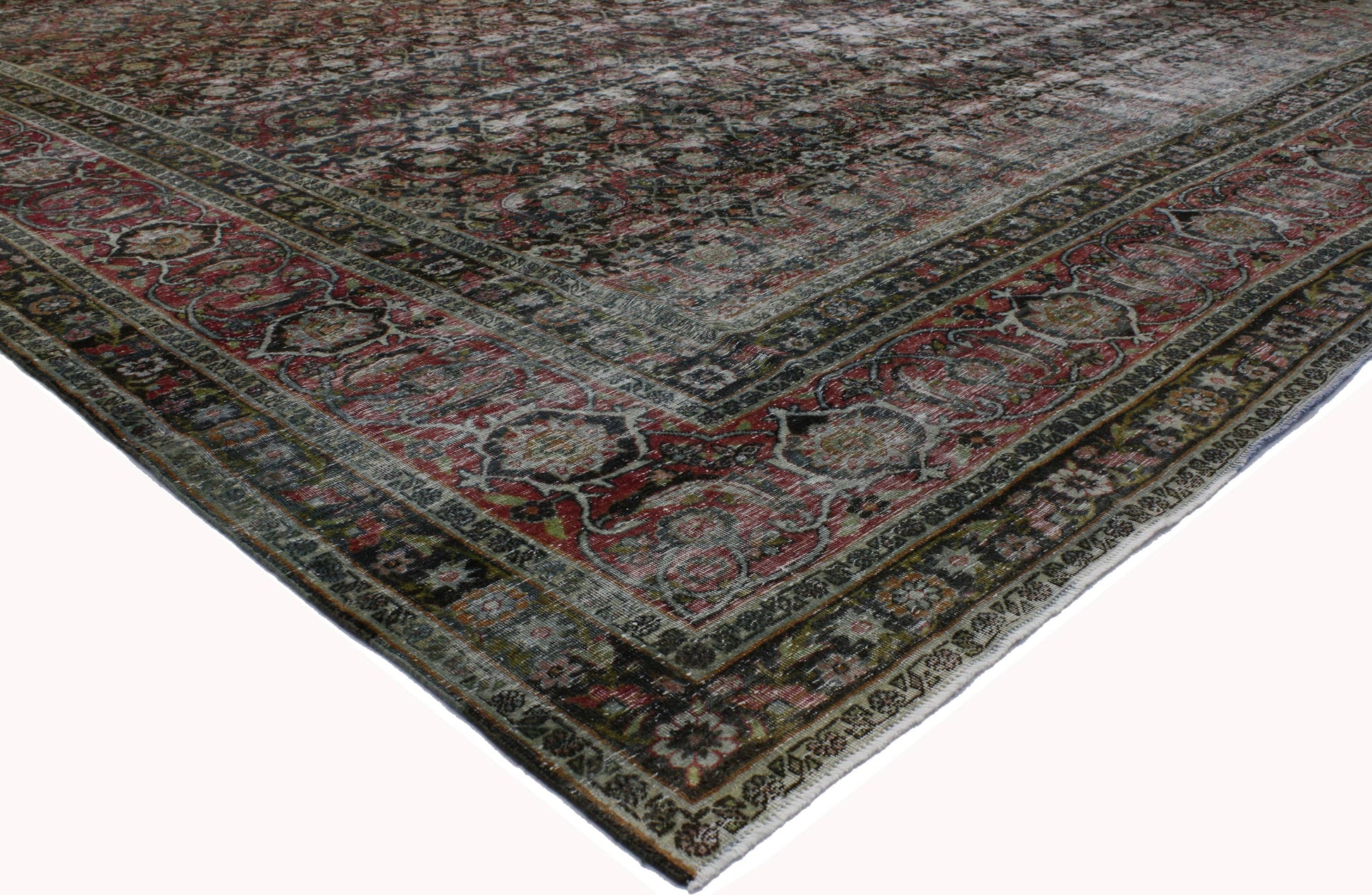 10 x 13 Antique Yazd Rug 51529