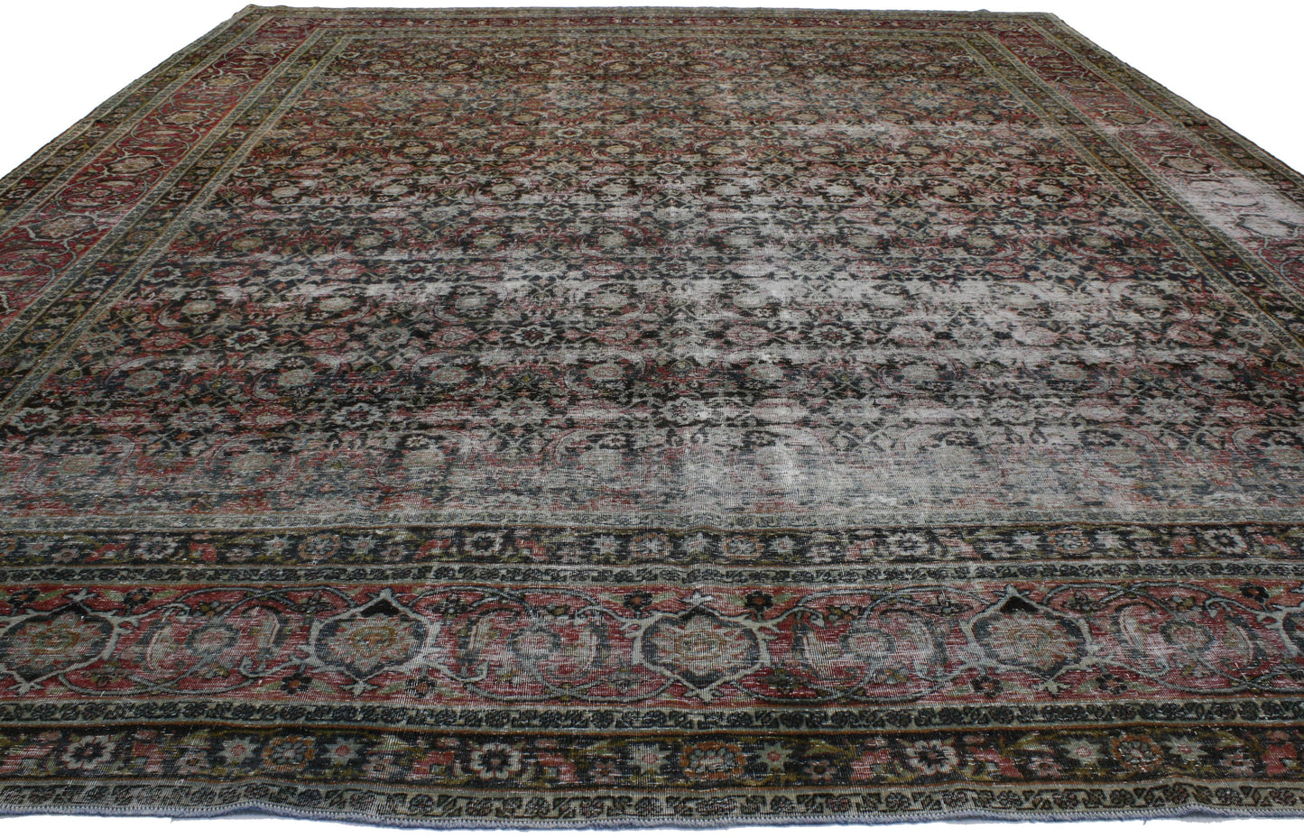 10 x 13 Antique Yazd Rug 51529