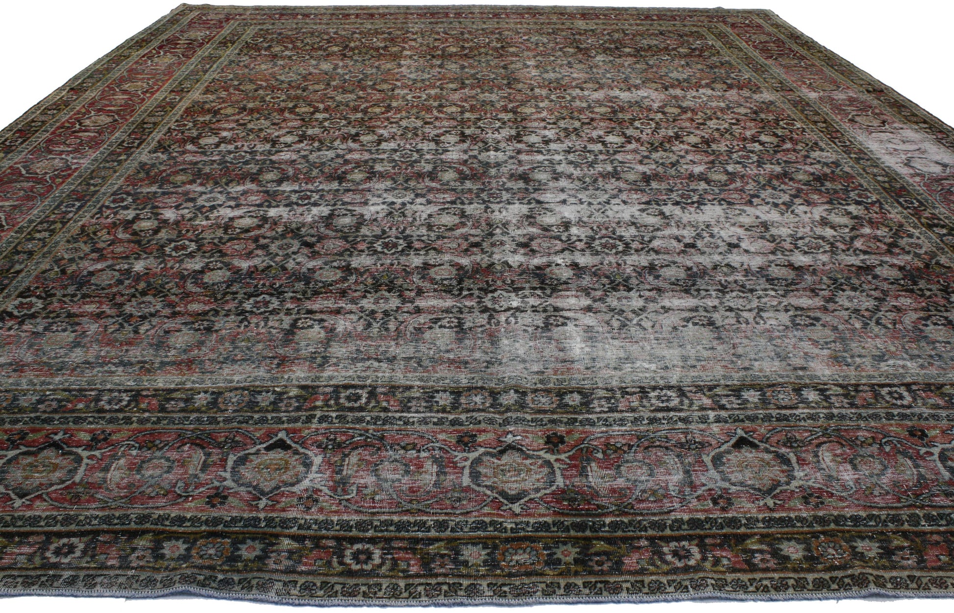 10 x 13 Antique Yazd Rug 51529