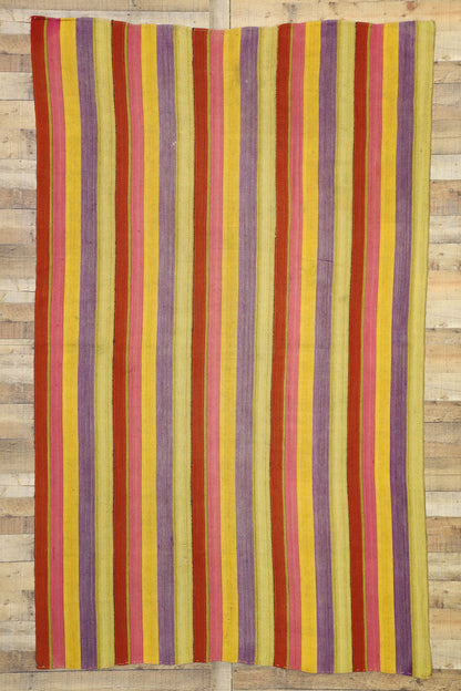 6 x 10 Vintage Turkish Striped Kilim Rug 51553
