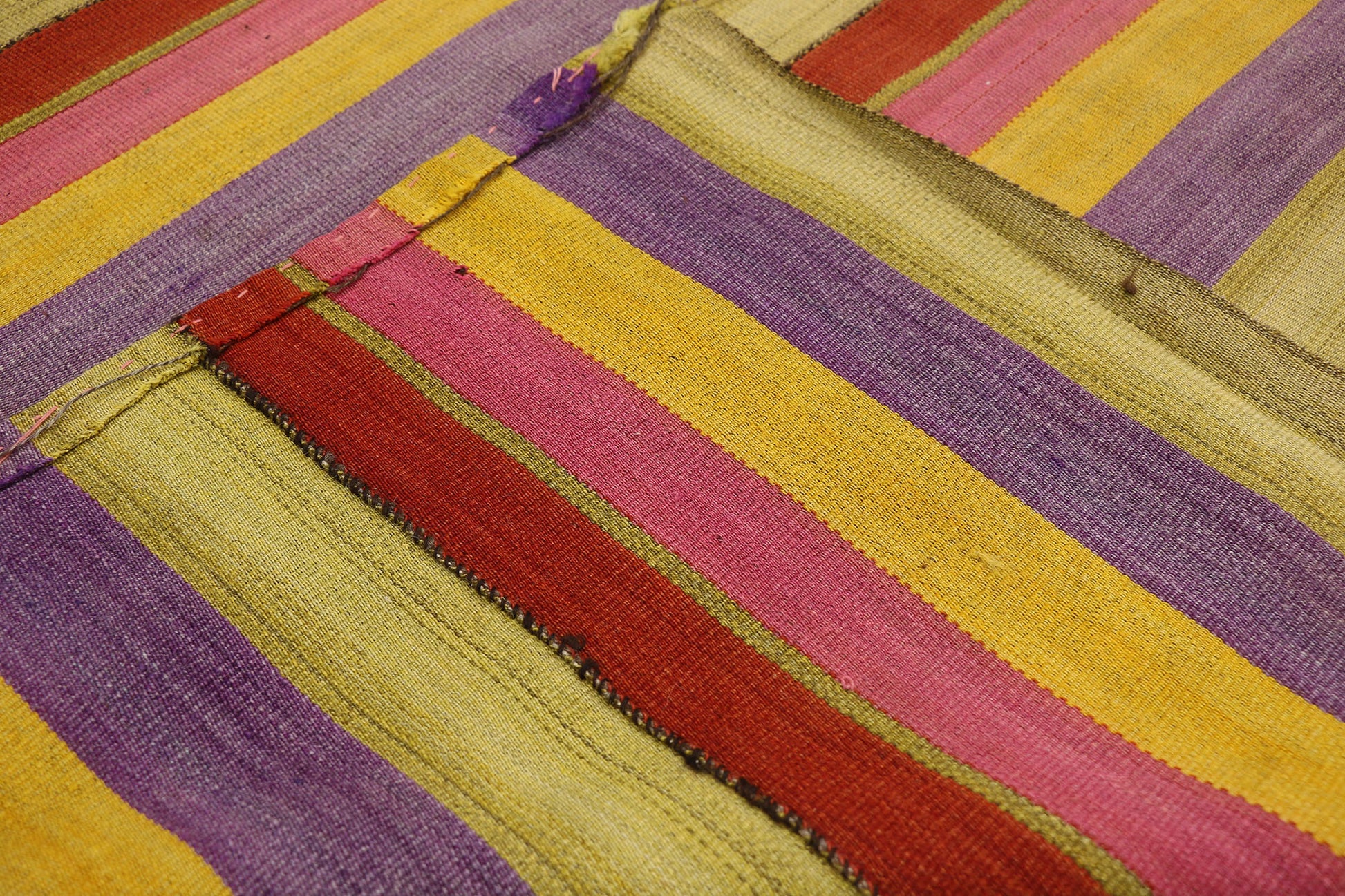 6 x 10 Vintage Turkish Striped Kilim Rug 51553
