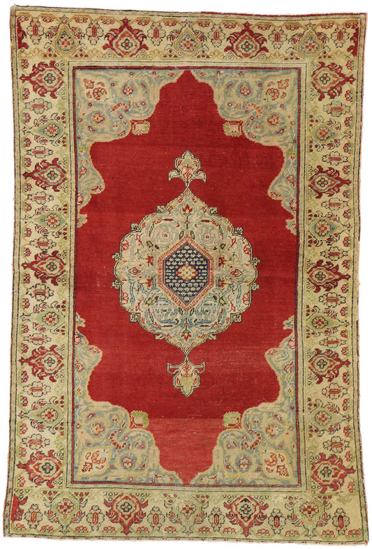 3 x 5 Vintage Oushak Rug 51557