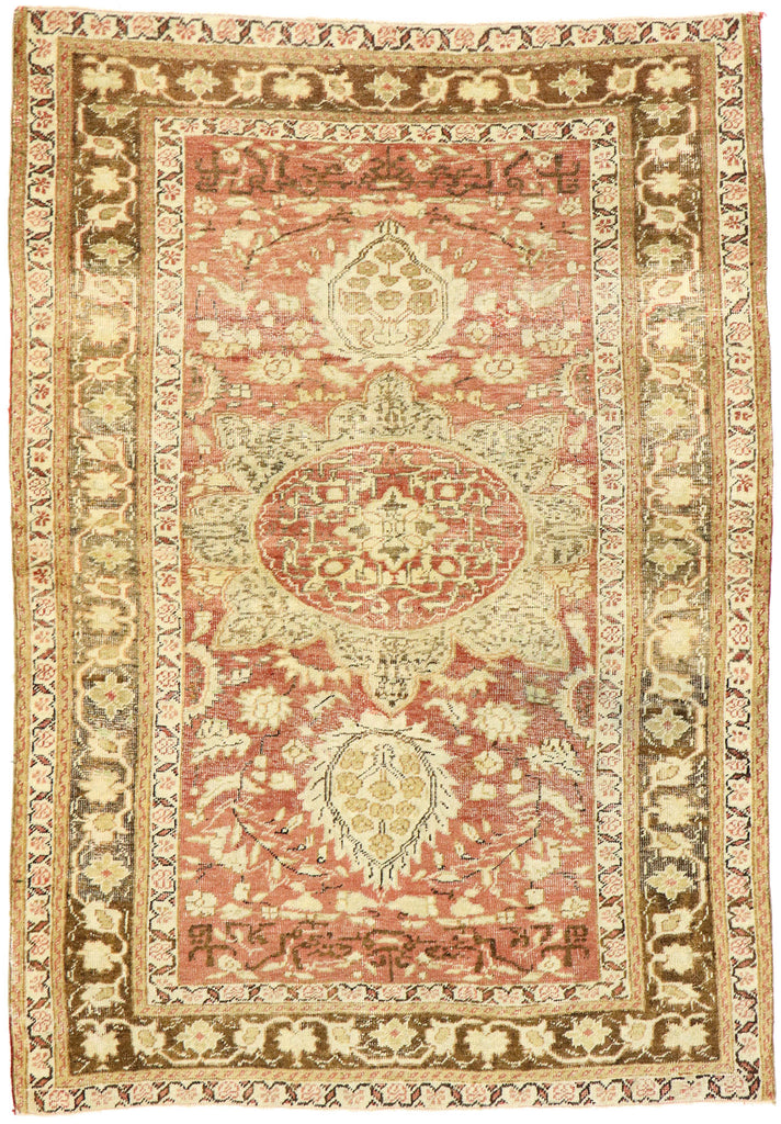 4 x 6 Vintage Turkish Oushak Rug 51560