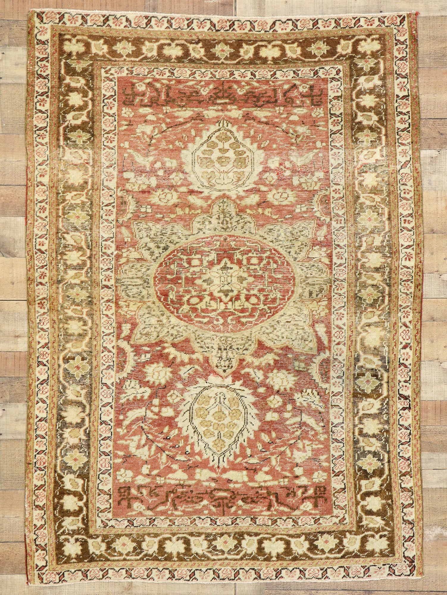 4 x 6 Vintage Turkish Oushak Rug 51560