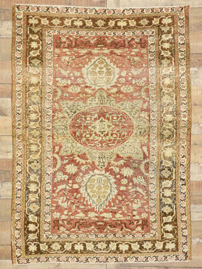 4 x 6 Vintage Turkish Oushak Rug 51560