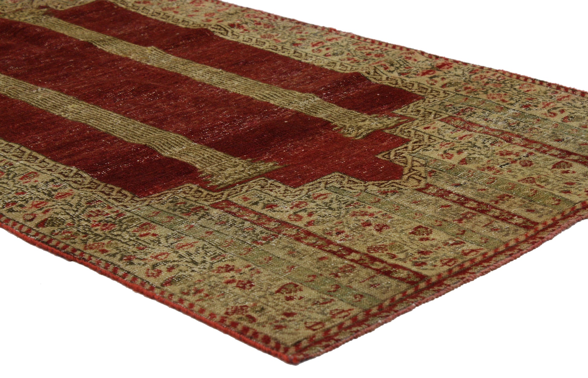 2 x 5 Vintage Turkish Prayer Rug 51566
