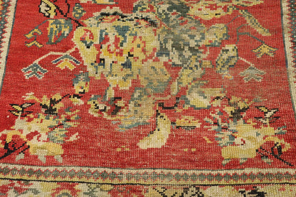 3 x 4 Antique Turkish Oushak Prayer Rug 51568