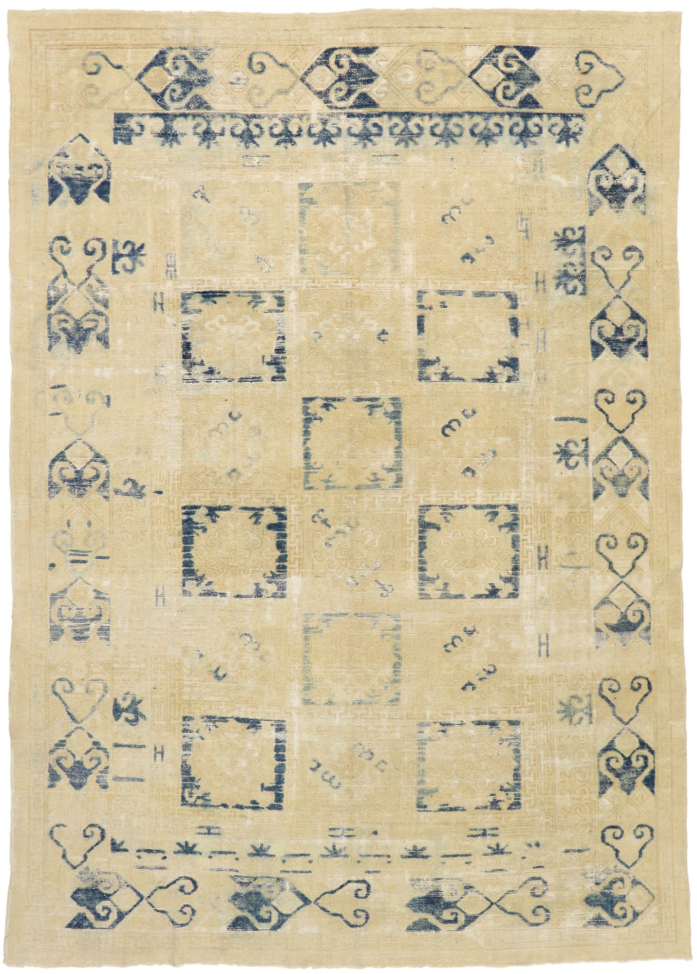 10 x 14 Antique Turkish Oushak Rug 51592