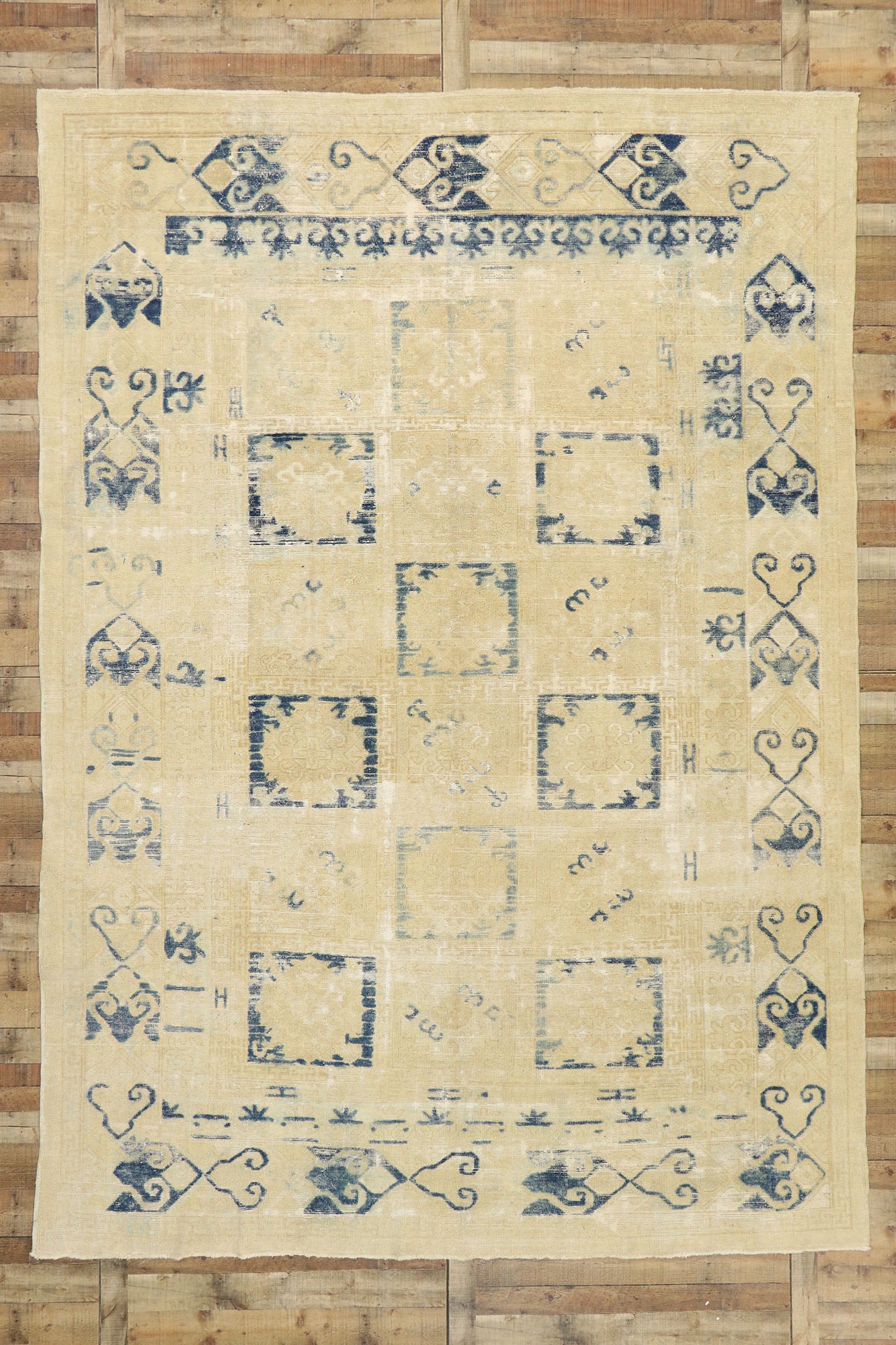 10 x 14 Antique Turkish Oushak Rug 51592