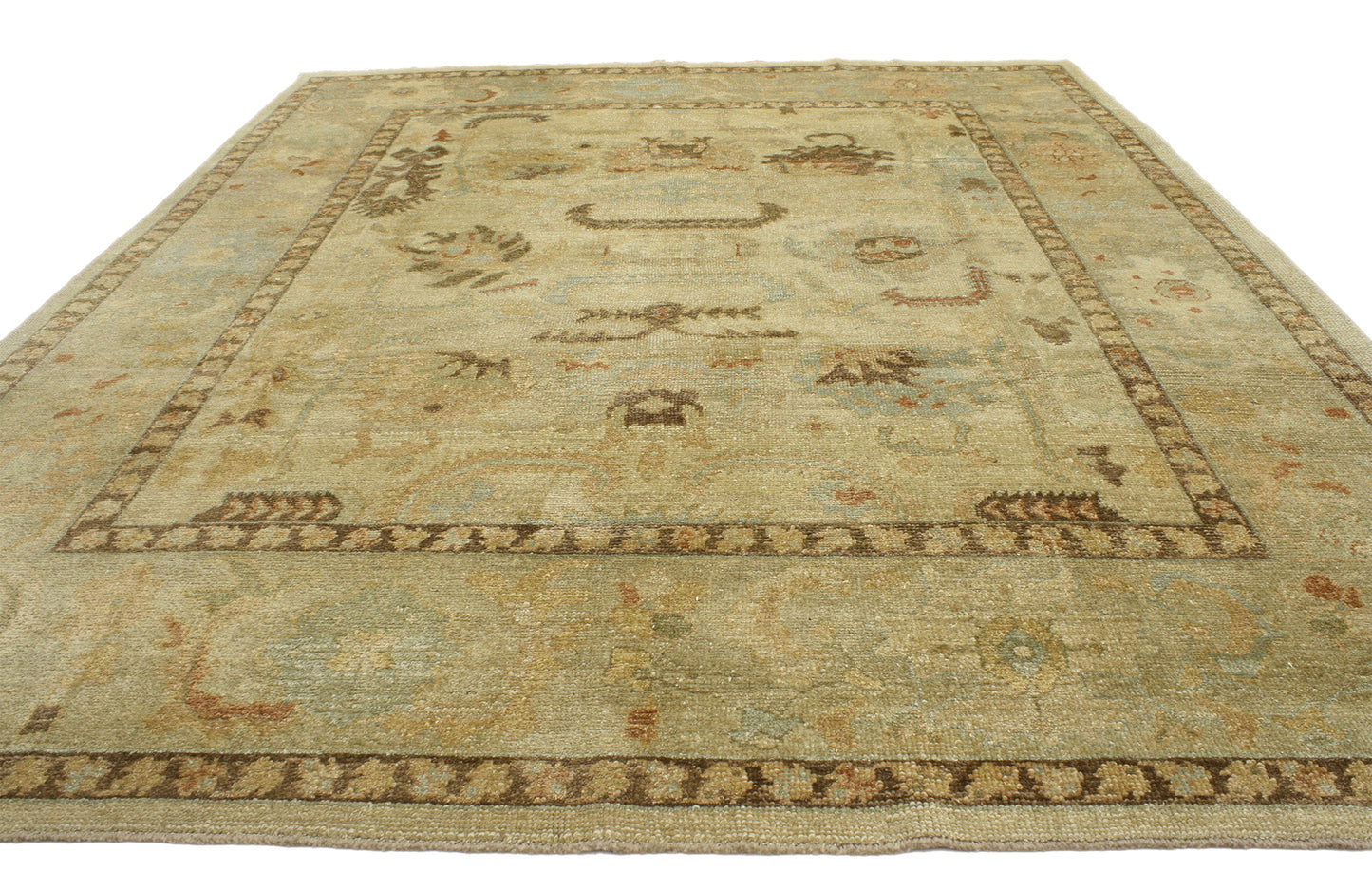 8 x 10 Earthy Turkish Oushak Rug 51628