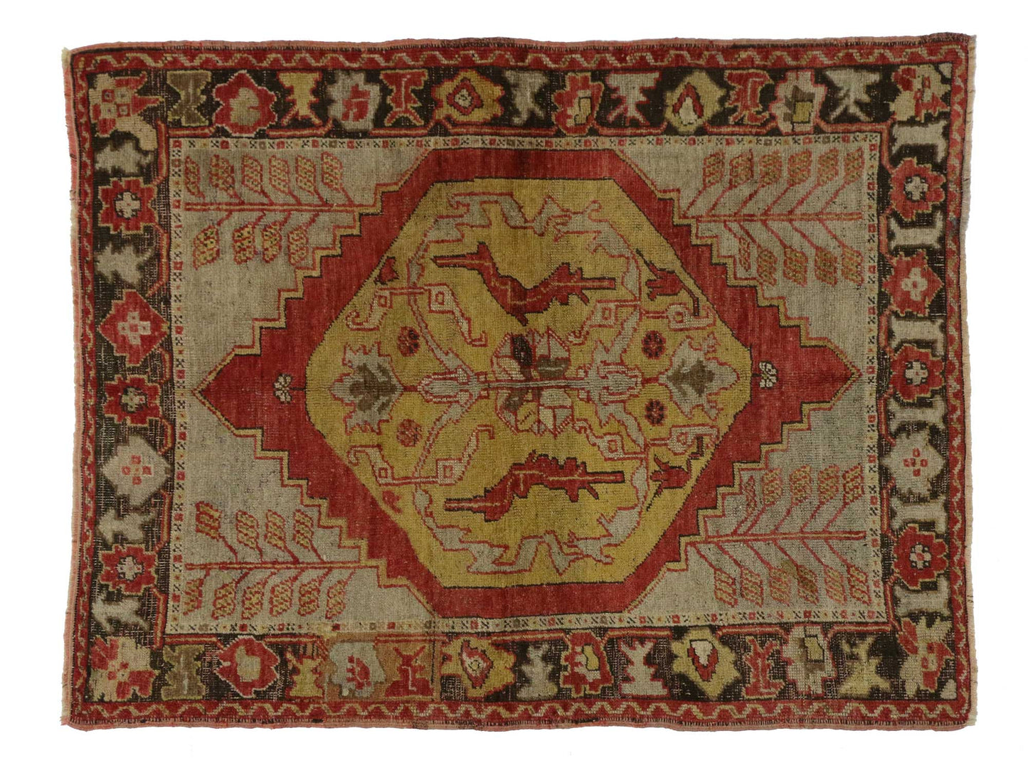 4 x 5 Vintage Turkish Oushak Rug 51657