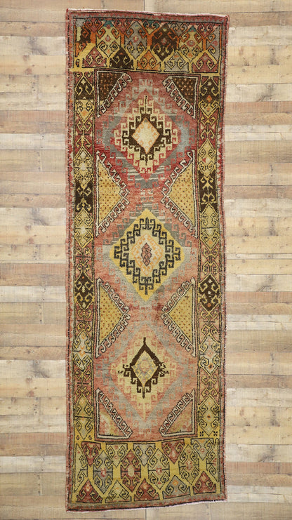 4 x 12 Vintage Turkish Oushak Rug 51659