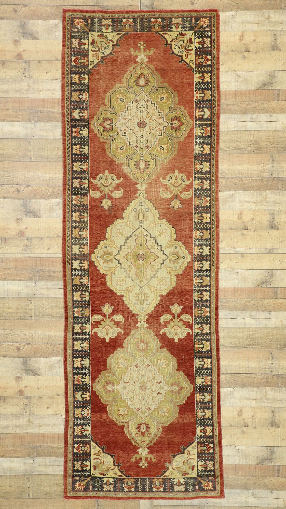 4 x 11 Vintage Oushak Runner 51660