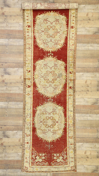 3 x 11 Vintage Turkish Oushak Rug 51662