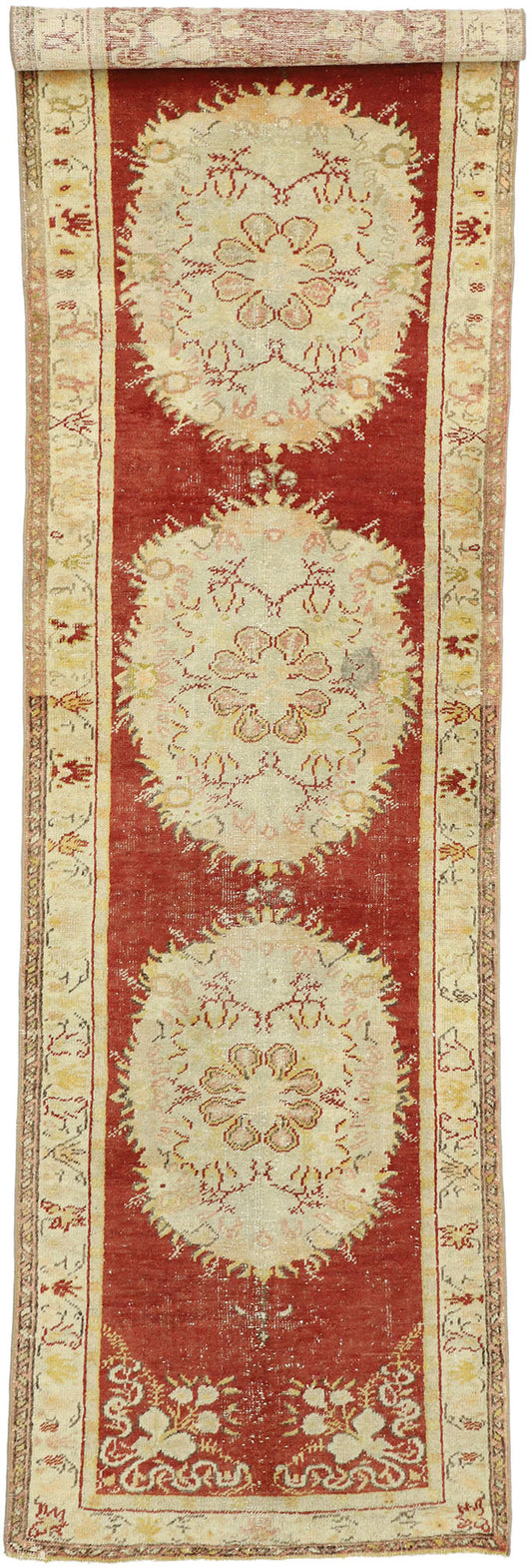 3 x 11 Vintage Turkish Oushak Rug 51662