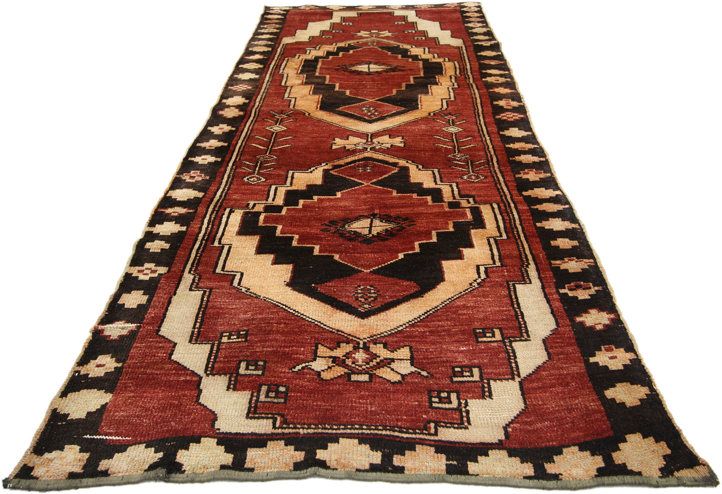 3 x 8 Vintage Oushak Rug 51674