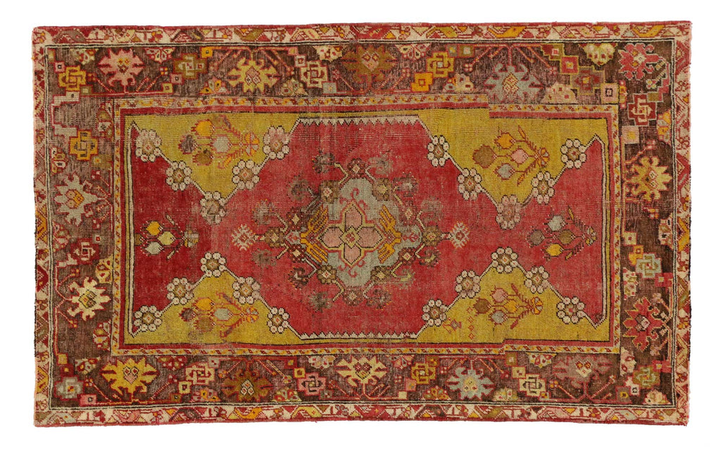 3 x 5 Vintage Turkish Oushak Rug 51685