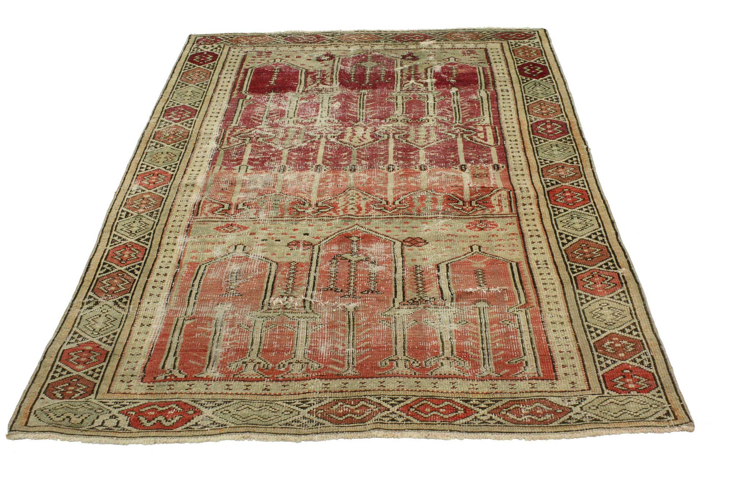 4 x 6 Vintage Turkish Oushak Rug 51690