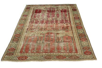 4 x 6 Vintage Turkish Oushak Rug 51690