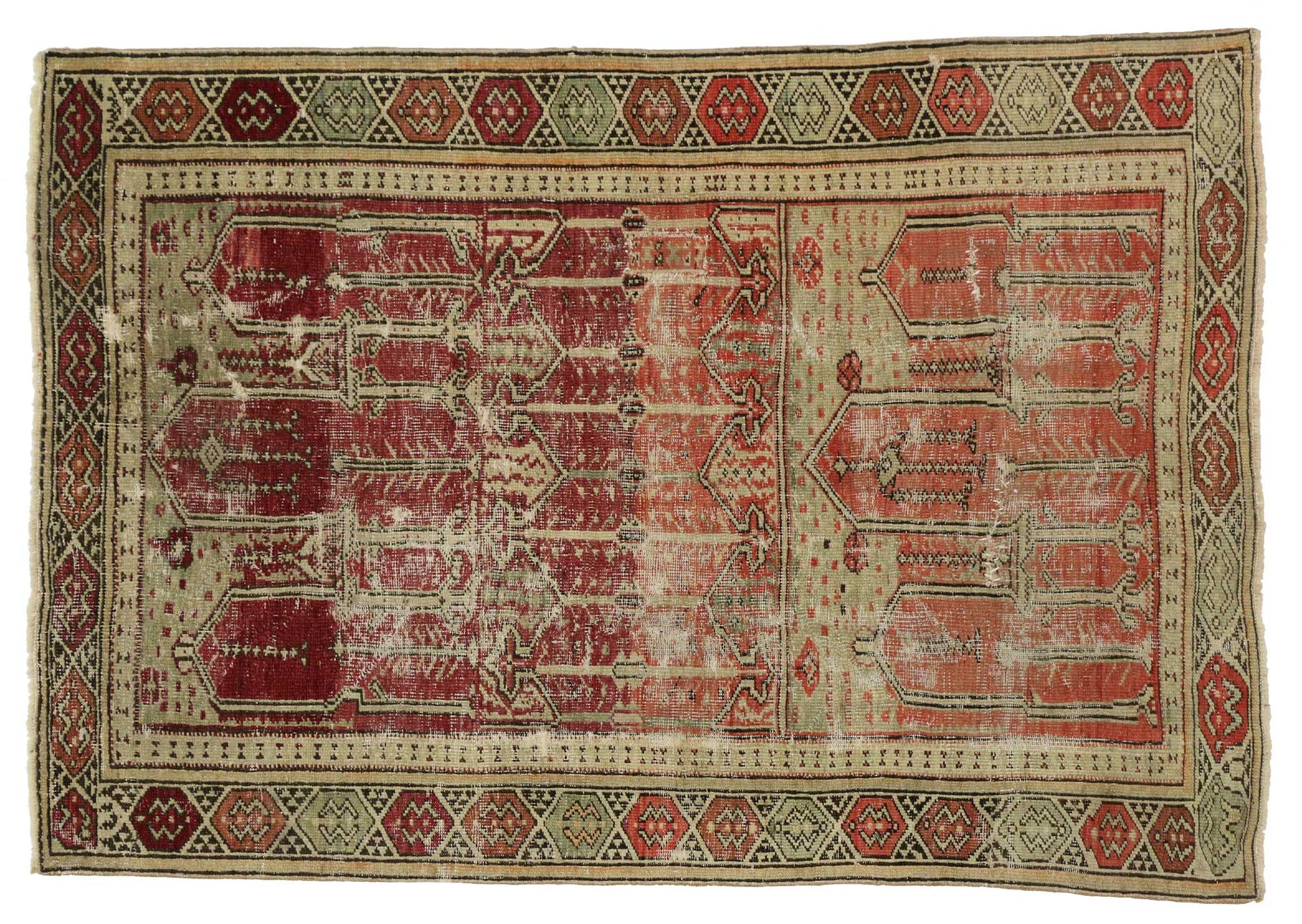 4 x 6 Vintage Turkish Oushak Rug 51690