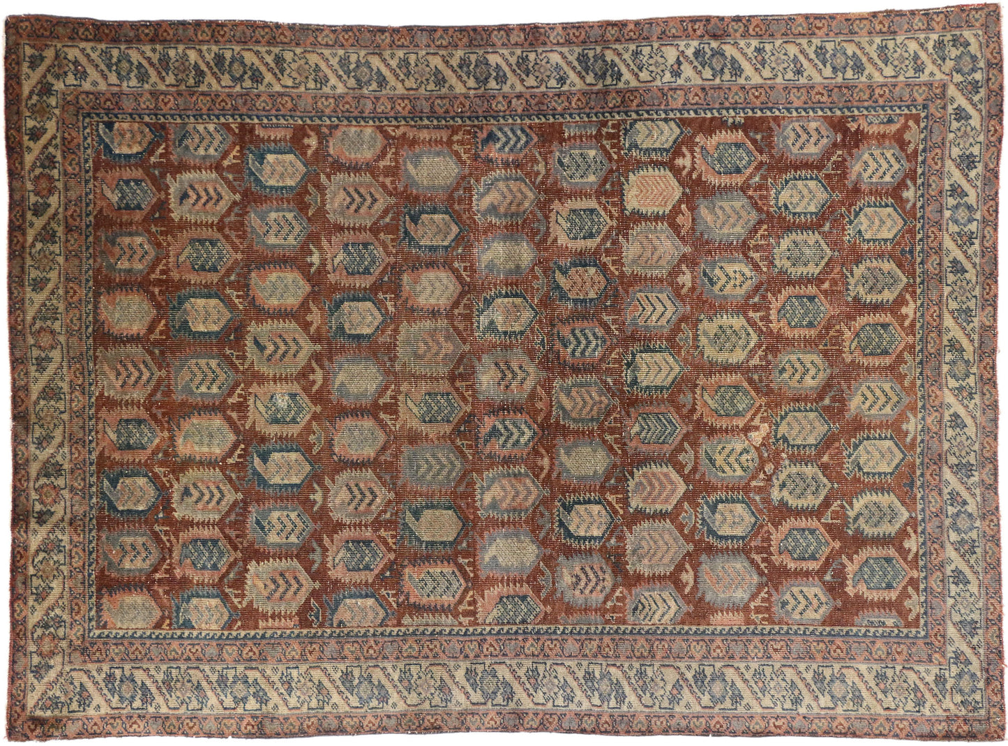 4 x 6 Vintage Turkish Oushak Rug 51692