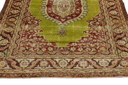 3 x 5 - Green Vintage Turkish Oushak Rug - 51698