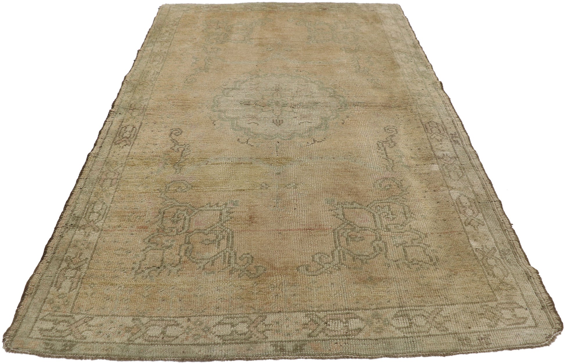 4 x 6 Vintage Turkish Oushak Rug 51699
