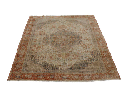 4 x 5 Vintage Turkish Oushak Rug 51700