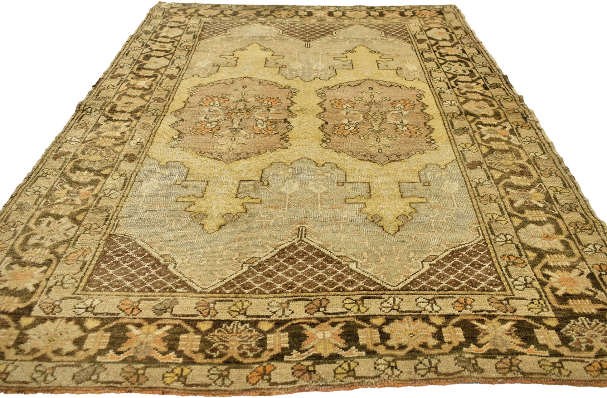 4 x 7 Vintage Turkish Oushak Rug 51701
