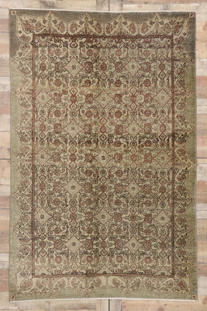 5 x 7 Vintage Turkish Oushak Rug 51702