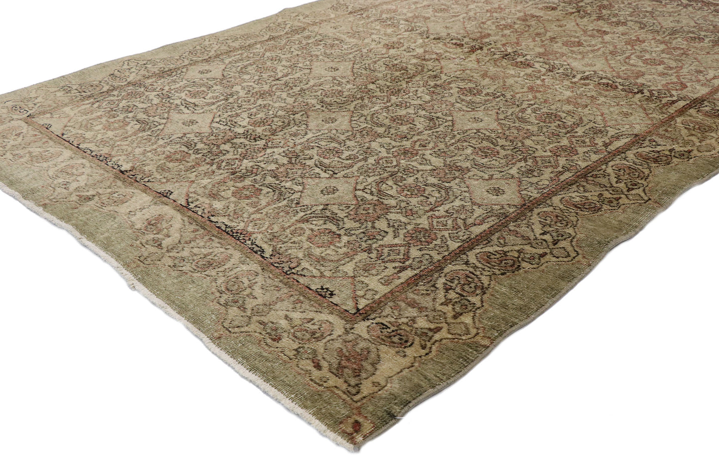5 x 7 Vintage Turkish Oushak Rug 51702