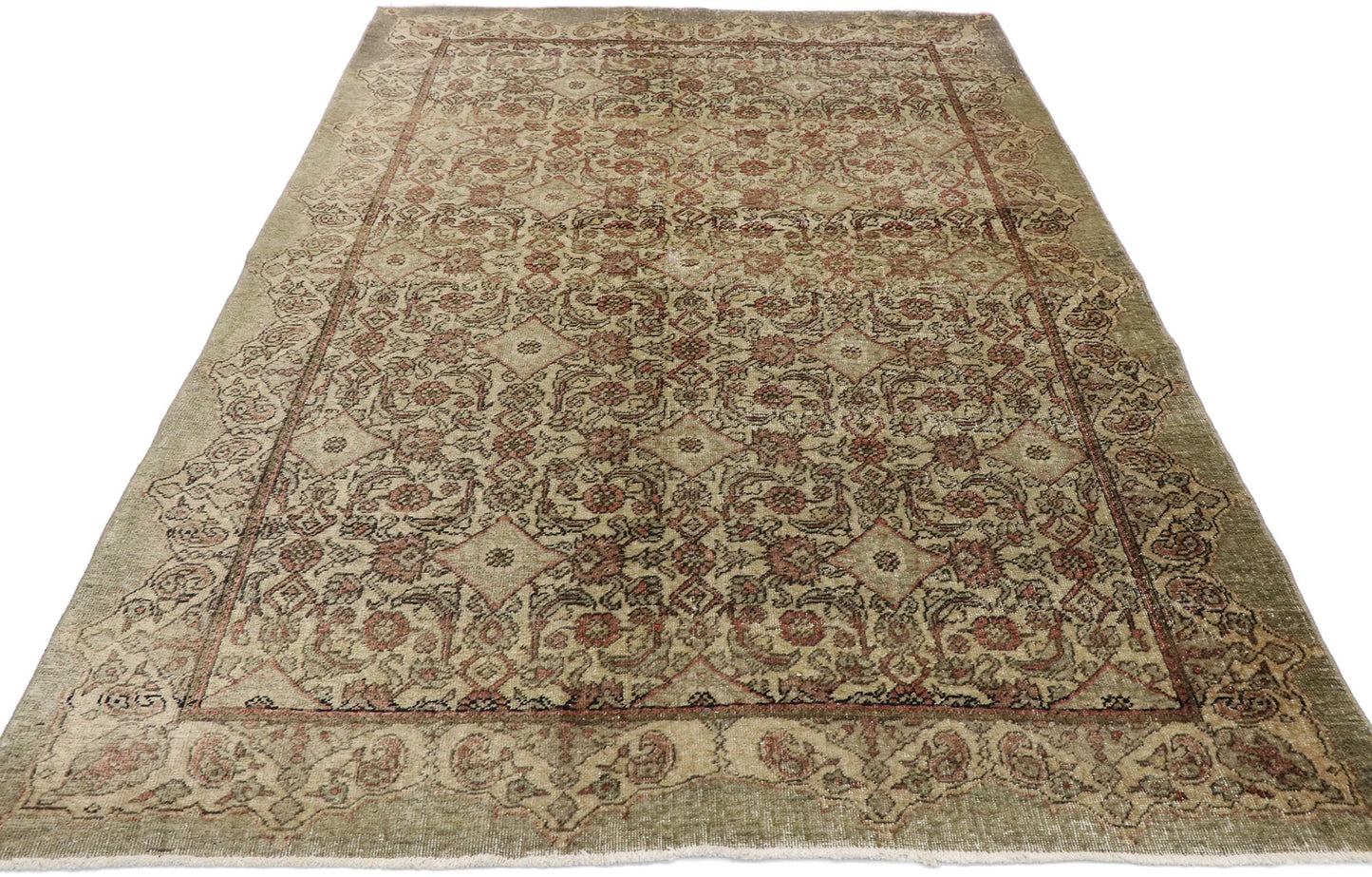 5 x 7 Vintage Turkish Oushak Rug 51702