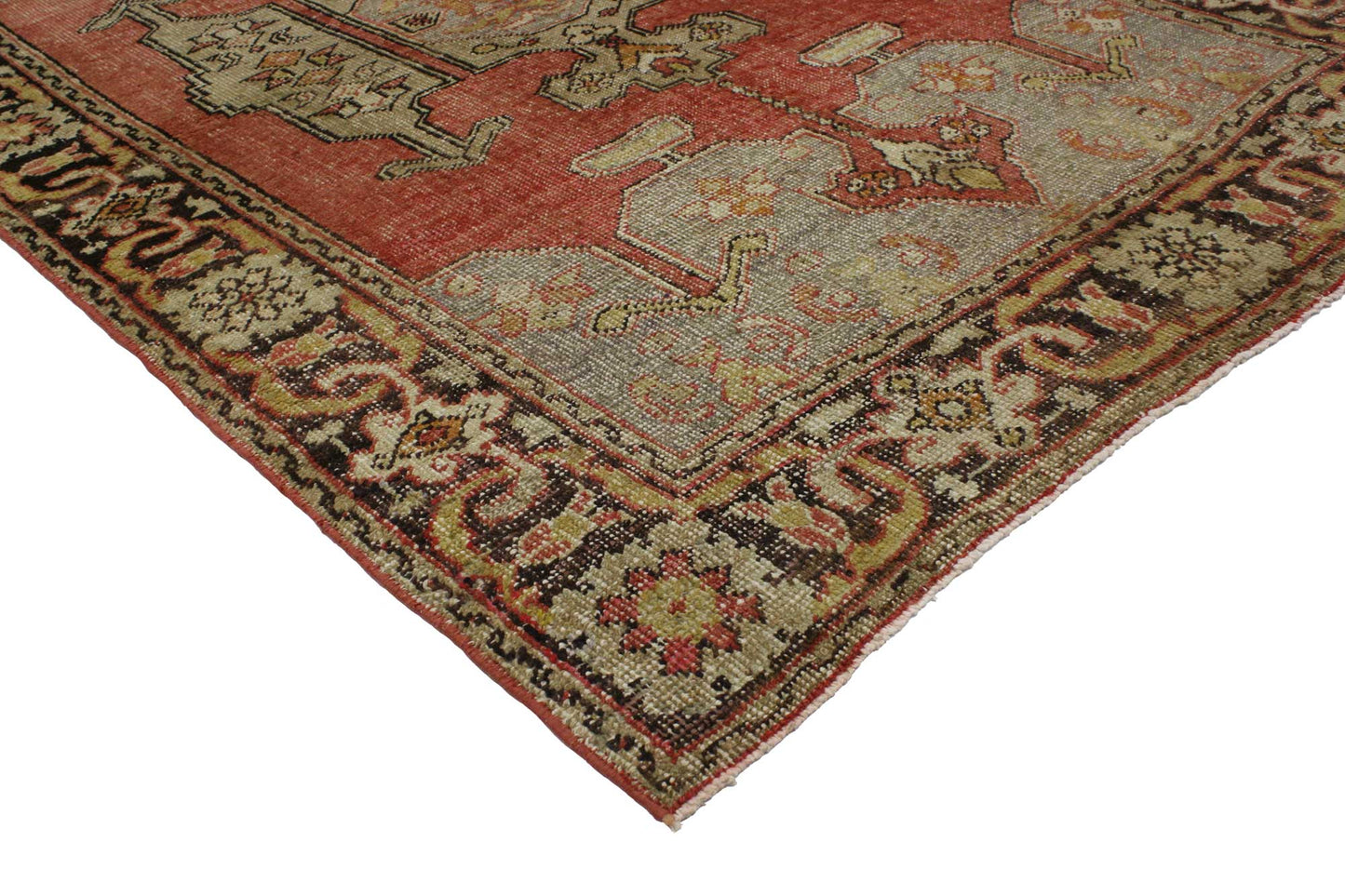 5 x 7 Vintage Turkish Oushak Rug 51706
