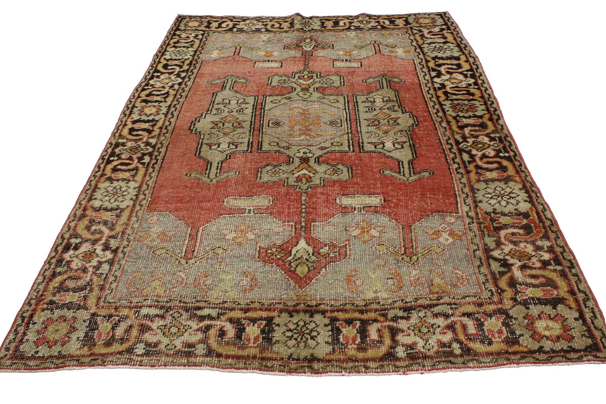 5 x 7 Vintage Turkish Oushak Rug 51706