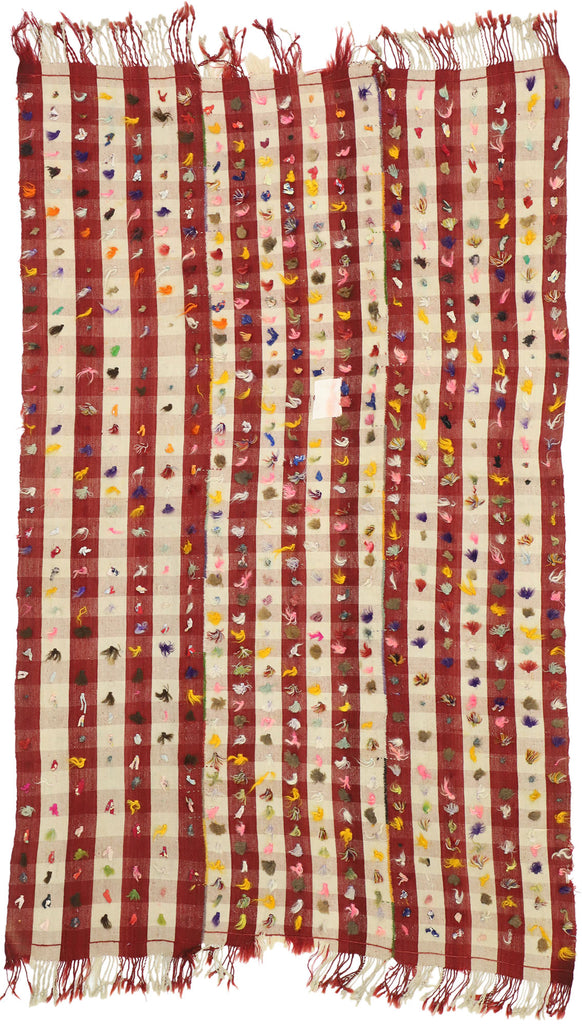 5 x 8 Vintage Turkish Pom Pom Kilim Rug 51711