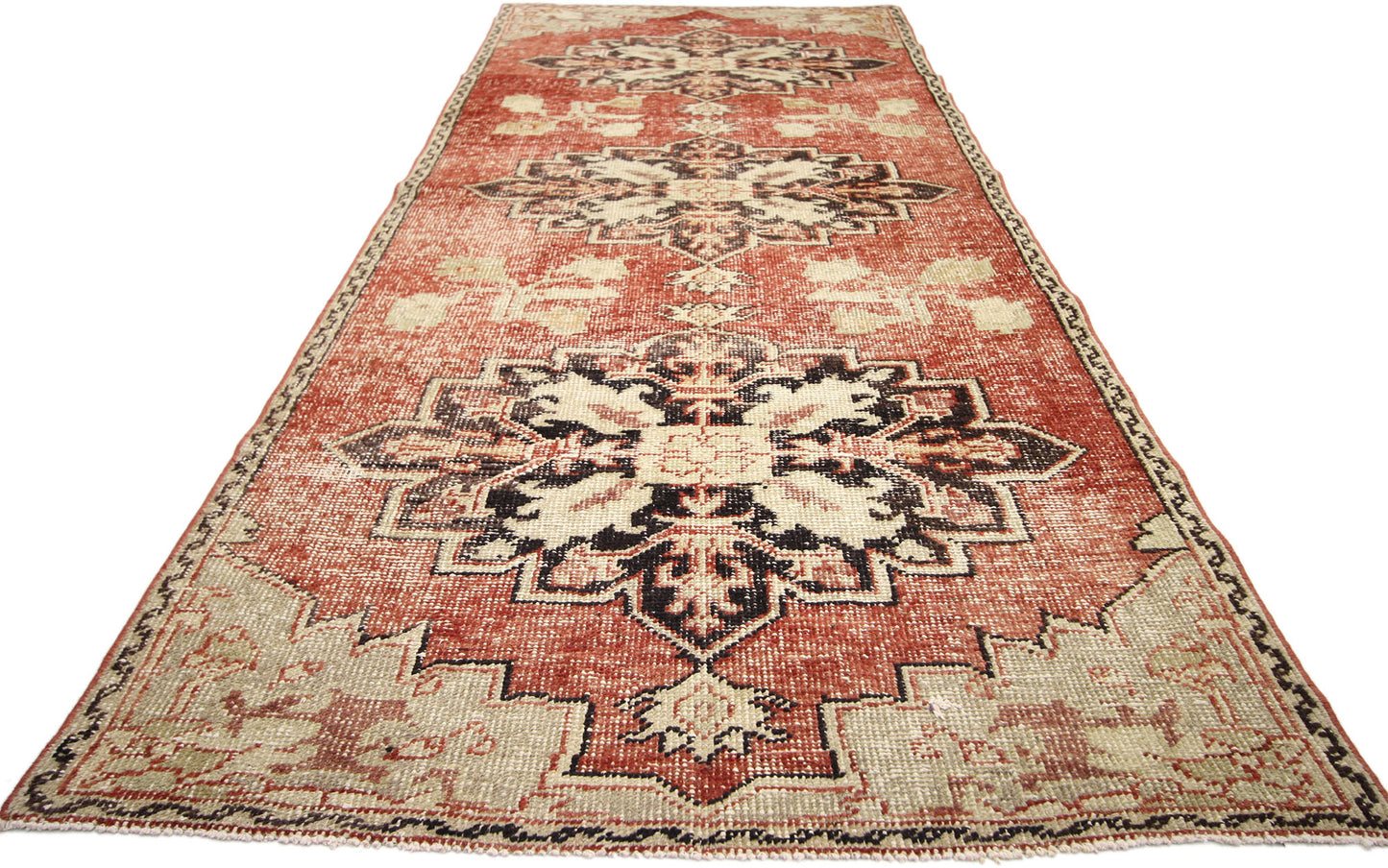 4 x 10 Vintage Oushak Rug 51714
