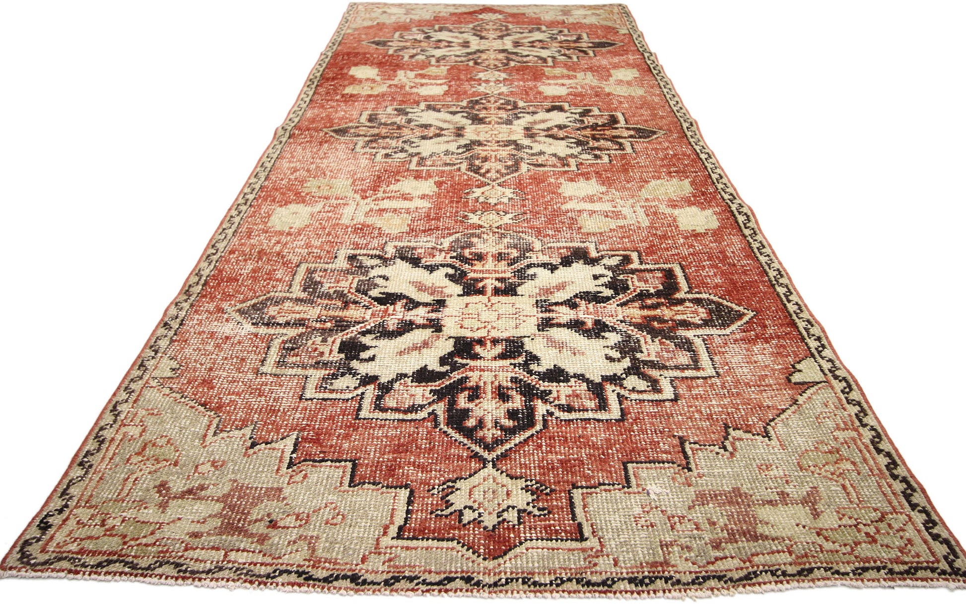 4 x 10 Vintage Oushak Rug 51714