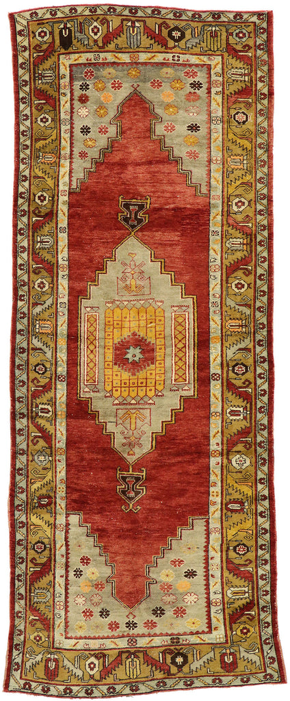 5 x 12 Vintage Turkish Oushak Gallery Rug 51716