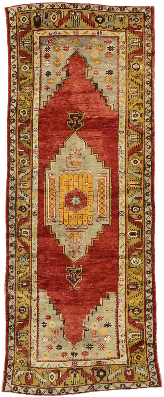 5 x 12 Vintage Turkish Oushak Gallery Rug 51716
