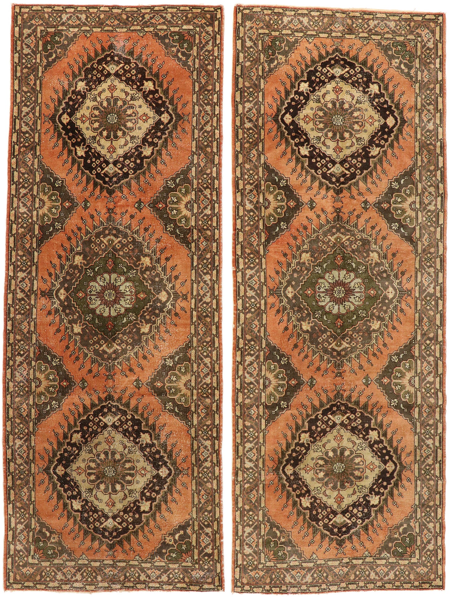 5 x 13 Vintage Turkish Oushak Runner 51718