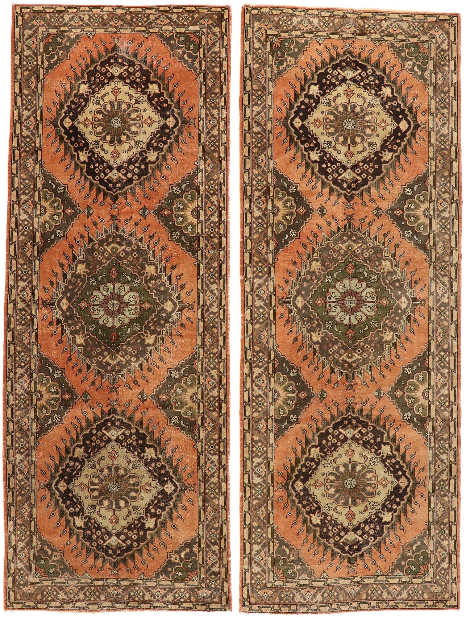 5 x 13 Vintage Turkish Oushak Runner 51718